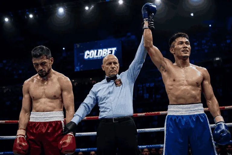WBC Евразия 2026 — победитель поднимает руку, Хумо Арена